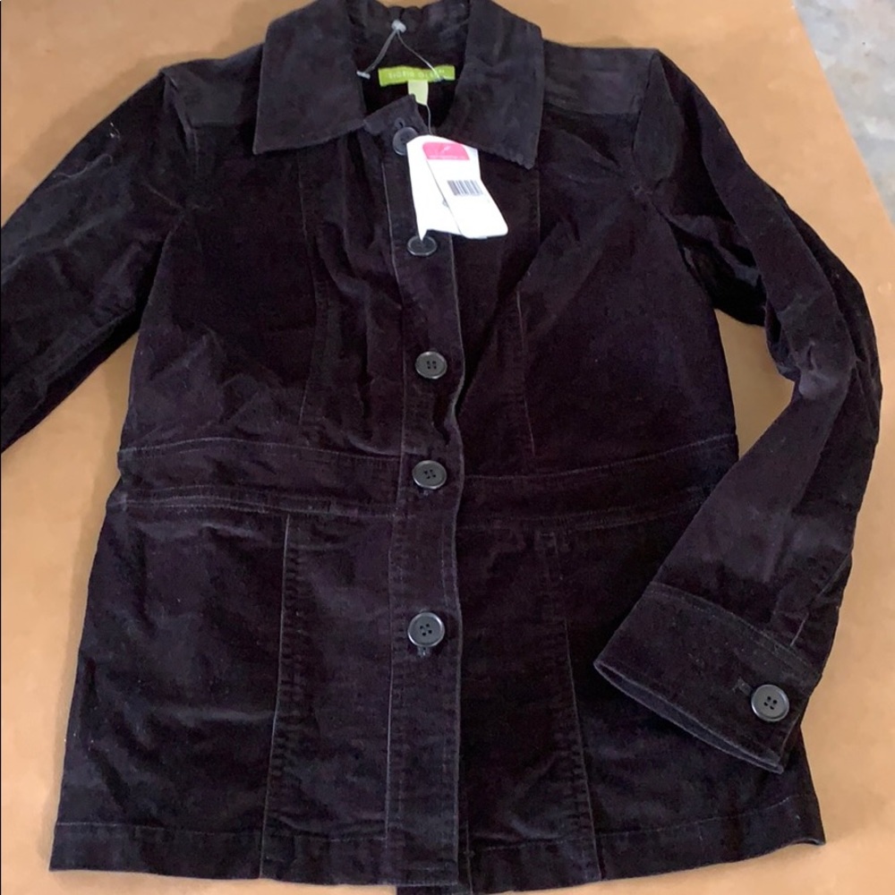 NWT Sigrid Olsen jacket black corduroy 4